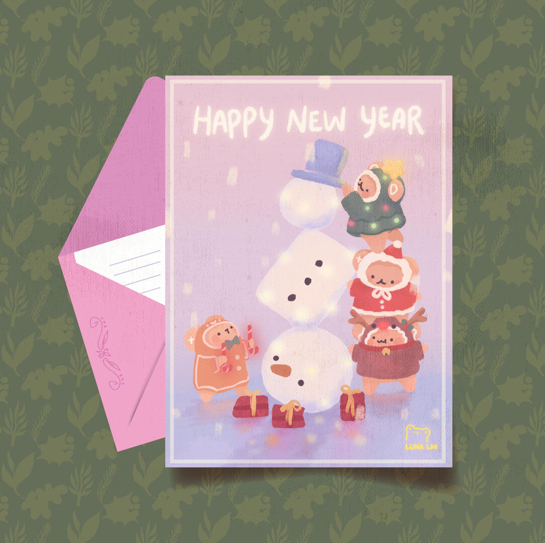 New Year Cookies Postcard